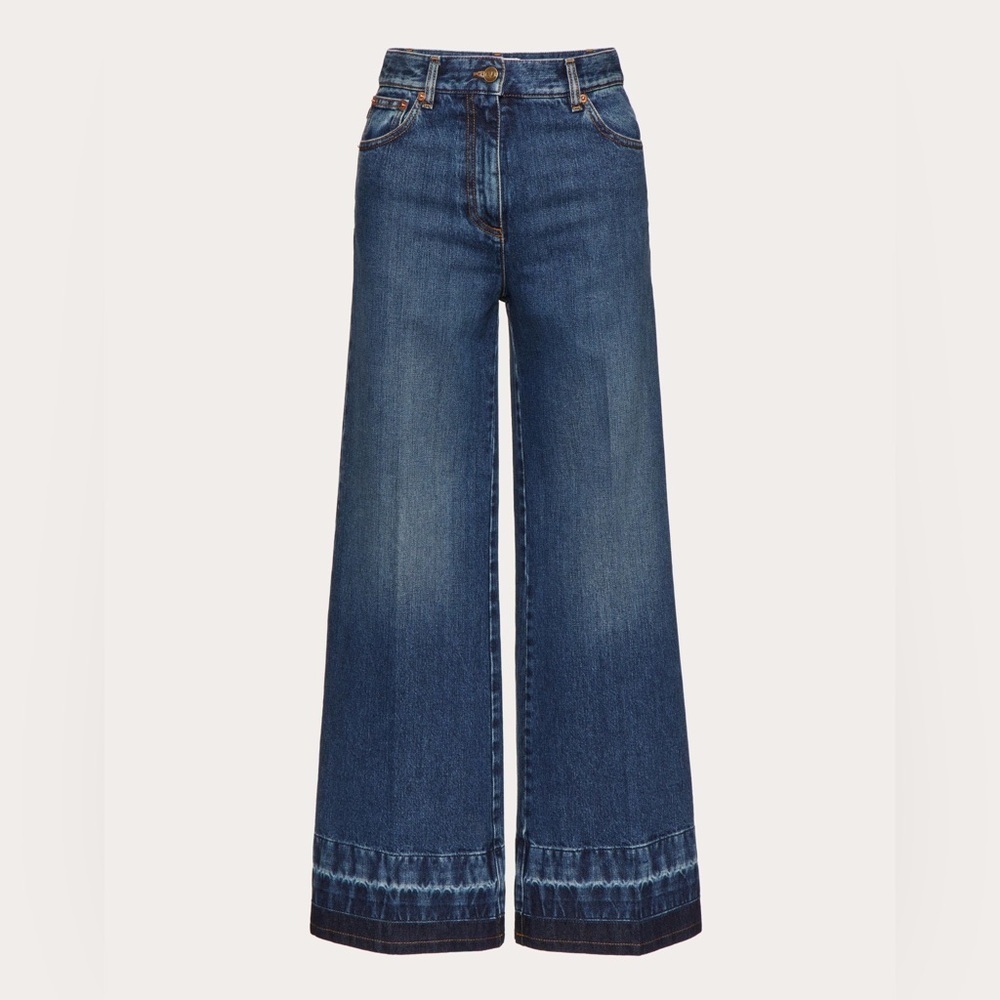 BLUE WASHED DENIM Valentino JEANS - Picture 4 of 5